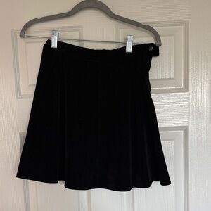 Vintage Black Velvet A-line Skirt